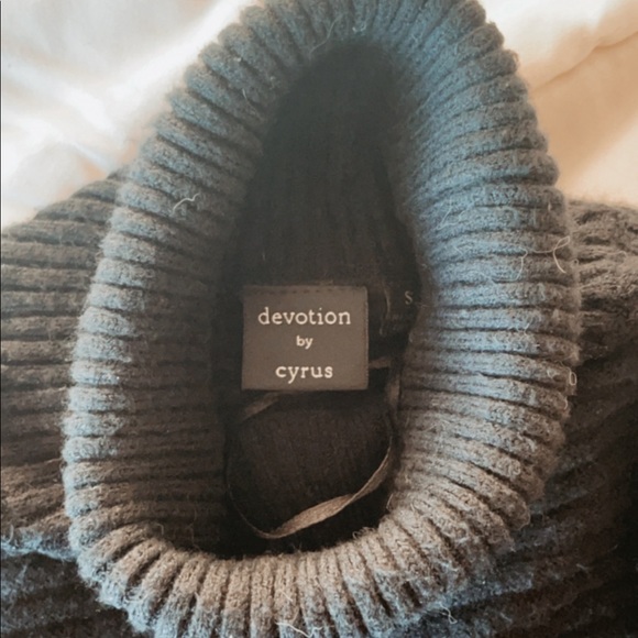 Black Turtleneck Sweater Dress | Small - Picture 4 of 4